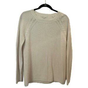 Ann Mashburn White Knit Crew Neck Sweater – Small